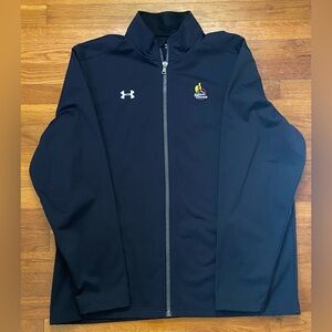 Under Armour Black Planet Fitness 2XL XXL Athletic Embroidered Full Zip Jacket